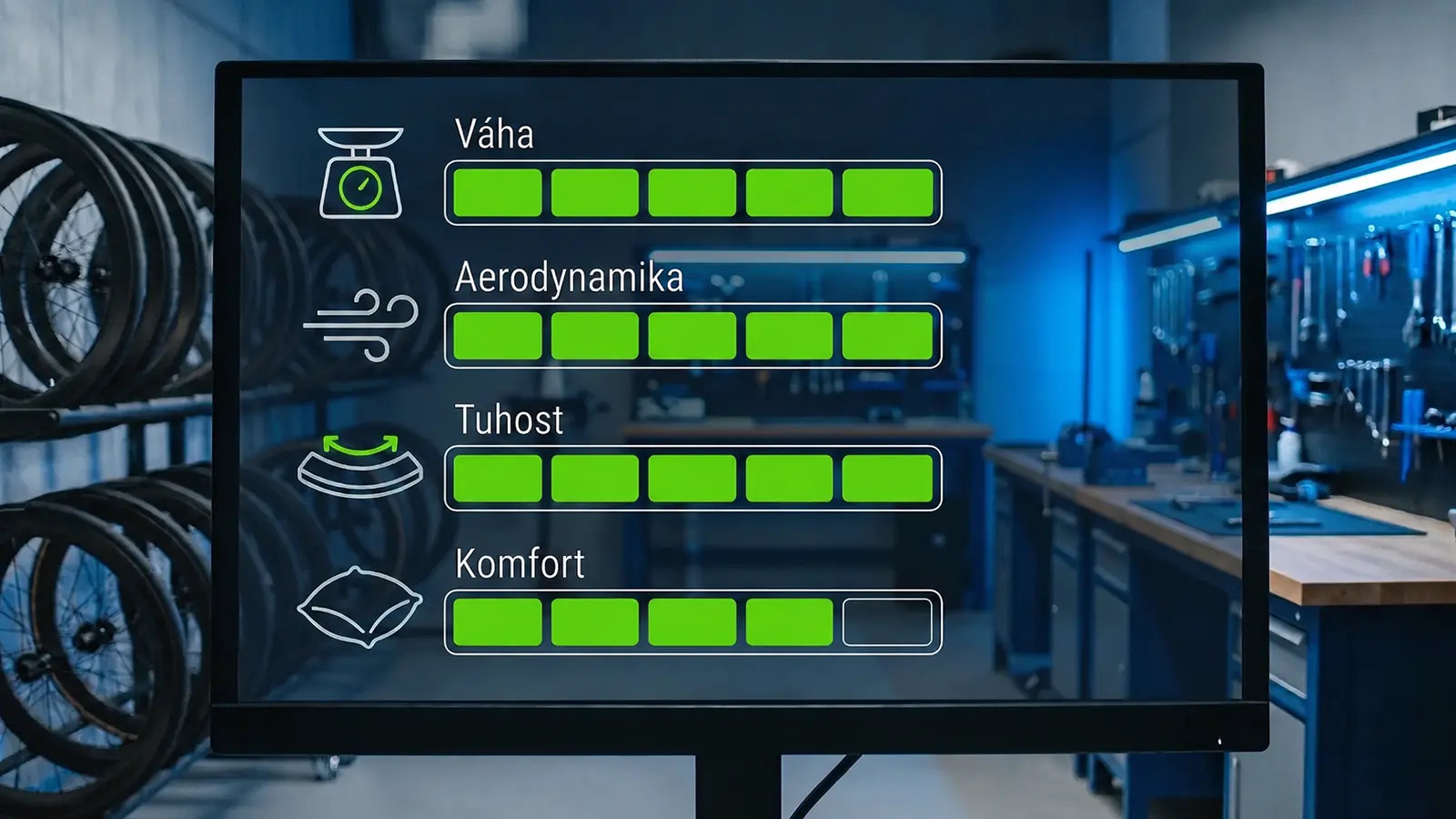 Tabulka s hodnocením pro kola Carbonix ZENITH 45
